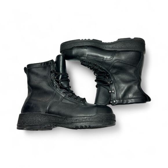 Wellco Navy Style Safety Flight Deck Military Vibram Sole Combat Boots Shoes 9R - Picture 8 of 10